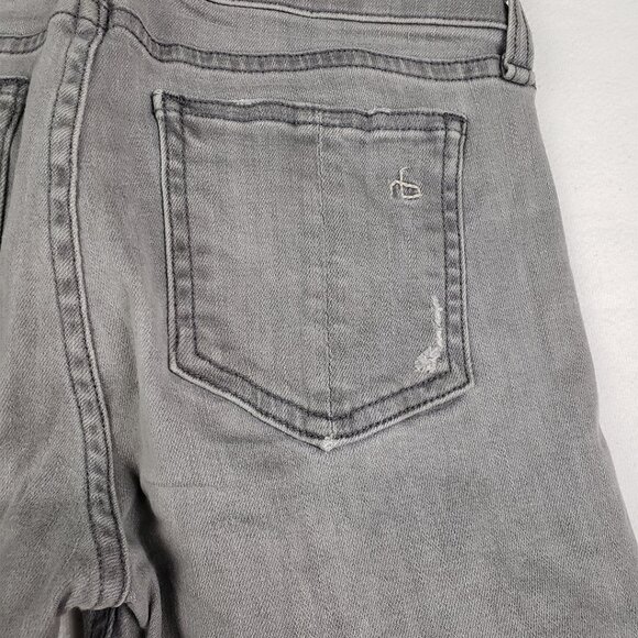 rag & bone Grey Skinny Jeans Size 27 Raw Hem Distressed Low Rise Grunge Denim - Picture 8 of 16